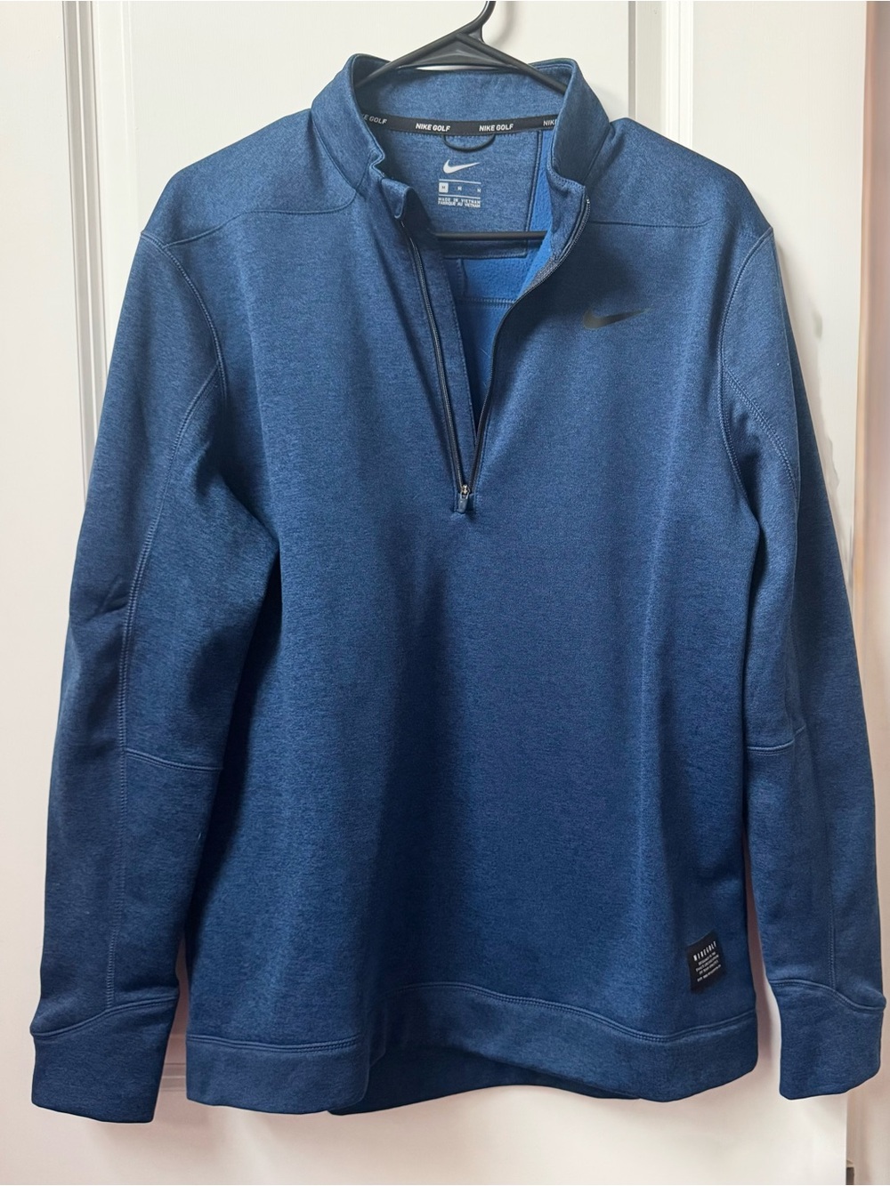 Nike Golf Blue 1/4 Zip Pullover Sweater Mens M Athletic Preppy Sporty Old Money